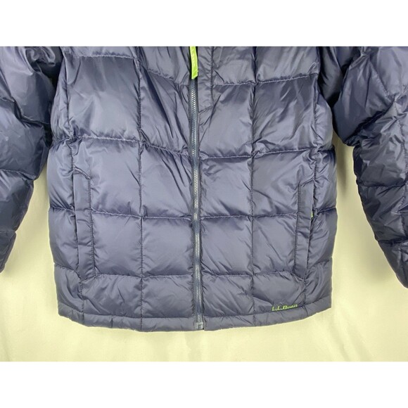LL BEAN Jacket Youth Boys L 14-16 Goose Down Puffer Full Zip Pockets Ski Outdoor - Picture 3 of 16